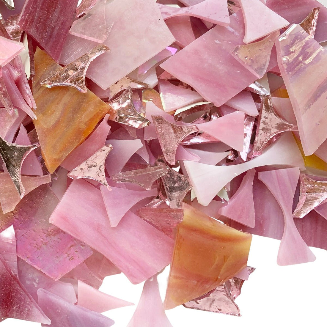 Verre Mosaique - glass mosaic -Glasmosaik-glasmozaïek-Glasscherven Glasscherven Rozemix - mosaicshop