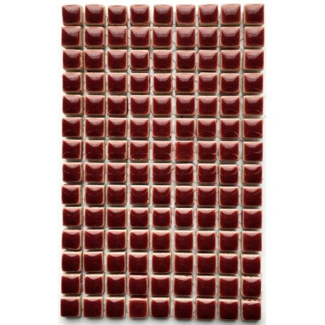 Verre Mosaique - glass mosaic -Glasmosaik-glasmozaïek-Keramiek 10mm Bordeaux - mosaicshop