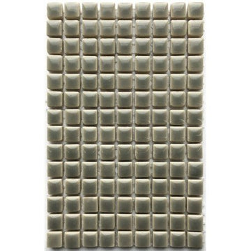 Verre Mosaique - glass mosaic -Glasmosaik-glasmozaïek-Keramiek 10mm Lichtgrijs - mosaicshop