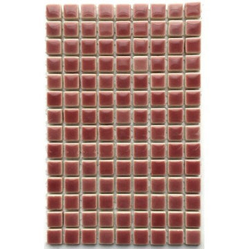 Verre Mosaique - glass mosaic -Glasmosaik-glasmozaïek-Keramiek 10mm Oud Roze - mosaicshop