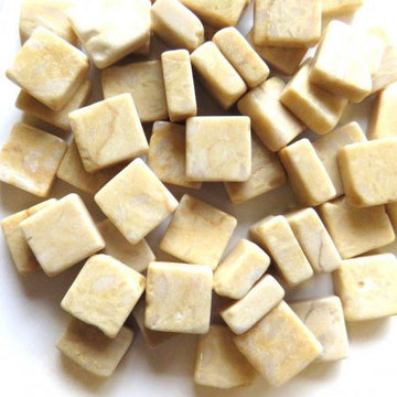 Verre Mosaique - glass mosaic -Glasmosaik-glasmozaïek-Marmer 10mm Botticino - mosaicshop