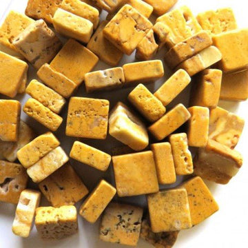 Verre Mosaique - glass mosaic -Glasmosaik-glasmozaïek-Marmer 10mm Giallo Reale - mosaicshop