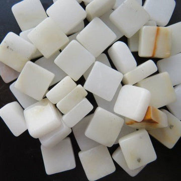 Verre Mosaique - glass mosaic -Glasmosaik-glasmozaïek-Marmer 15mm Bianco Carrara - mosaicshop