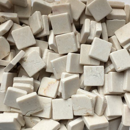 Verre Mosaique - glass mosaic -Glasmosaik-glasmozaïek-Marmer 15mm Botticino - mosaicshop