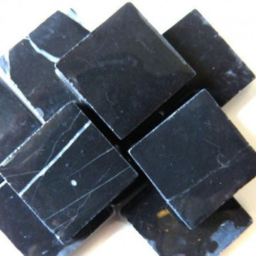 Verre Mosaique - glass mosaic -Glasmosaik-glasmozaïek-Marmer 20mm Nero Marquina - mosaicshop