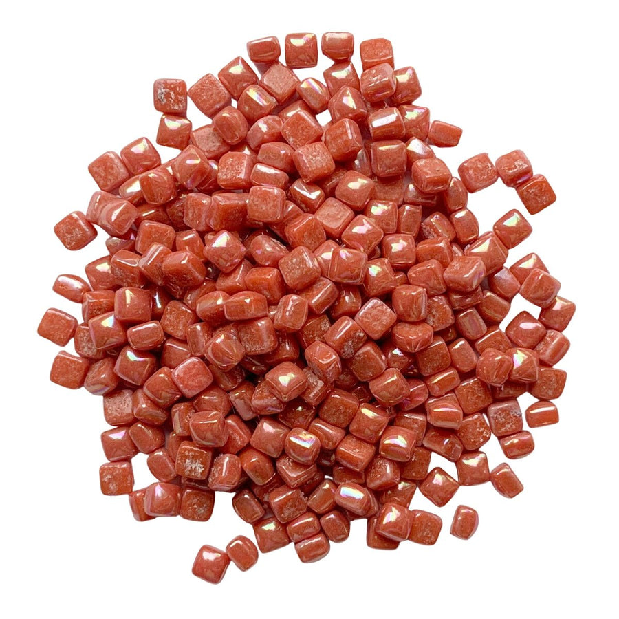 Verre Mosaique - glass mosaic -Glasmosaik-glasmozaïek-Micro Glasmozaiek 4,8mm Parelmoer Watermeloen - mosaicshop