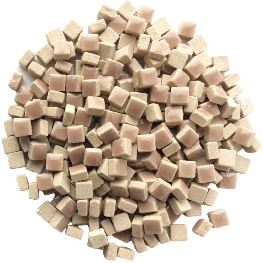 Verre Mosaique - glass mosaic -Glasmosaik-glasmozaïek-Micro Keramiek 5mm Beige - mosaicshop