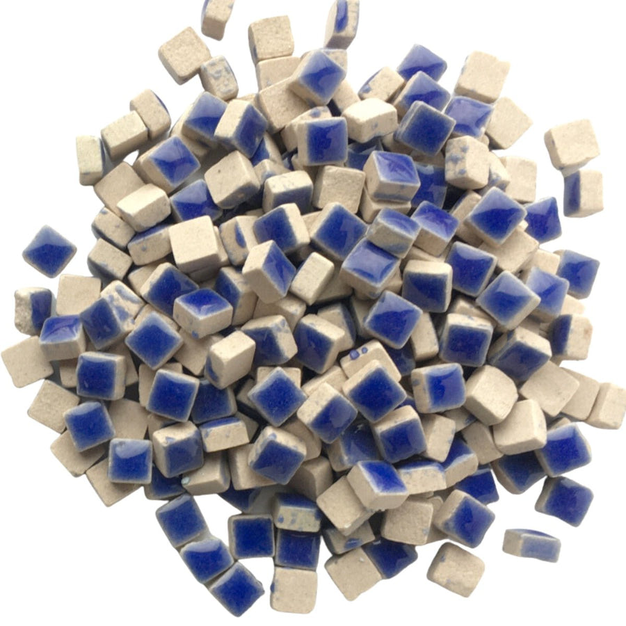 Verre Mosaique - glass mosaic -Glasmosaik-glasmozaïek-Micro Keramiek 5mm Donkerblauw - mosaicshop