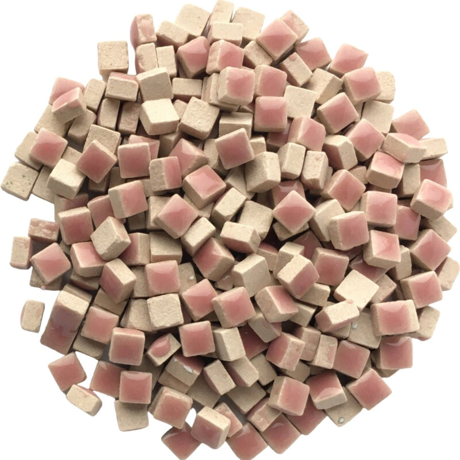 Verre Mosaique - glass mosaic -Glasmosaik-glasmozaïek-Micro Keramiek 5mm Donkerroze - mosaicshop