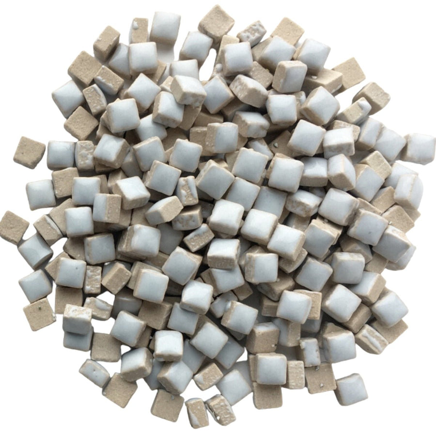 Verre Mosaique - glass mosaic -Glasmosaik-glasmozaïek-Micro Keramiek 5mm Ijsblauw - mosaicshop