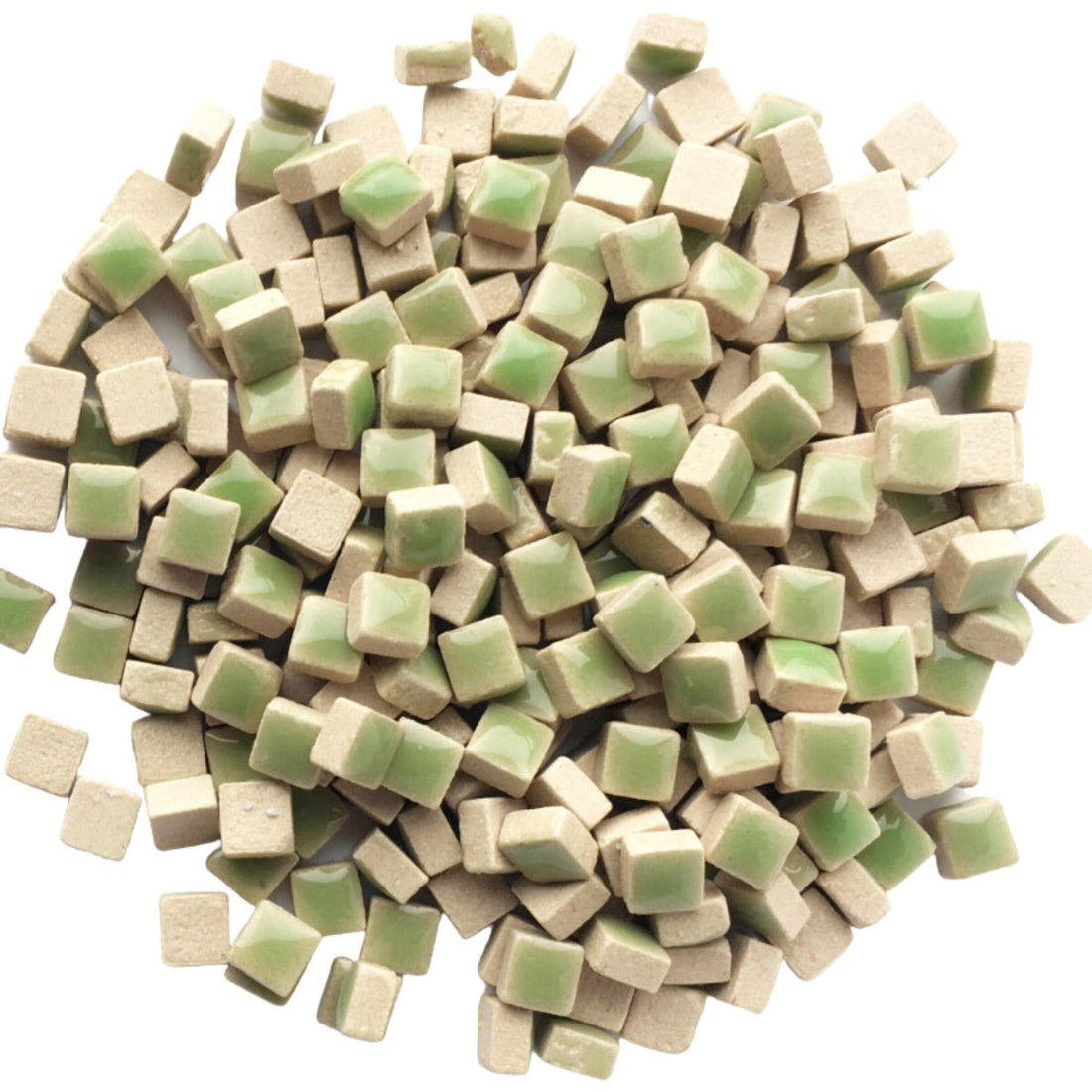 Verre Mosaique - glass mosaic -Glasmosaik-glasmozaïek-Micro Keramiek 5mm Jade - mosaicshop