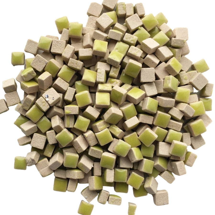 Verre Mosaique - glass mosaic -Glasmosaik-glasmozaïek-Micro Keramiek 5mm Kiwi - mosaicshop