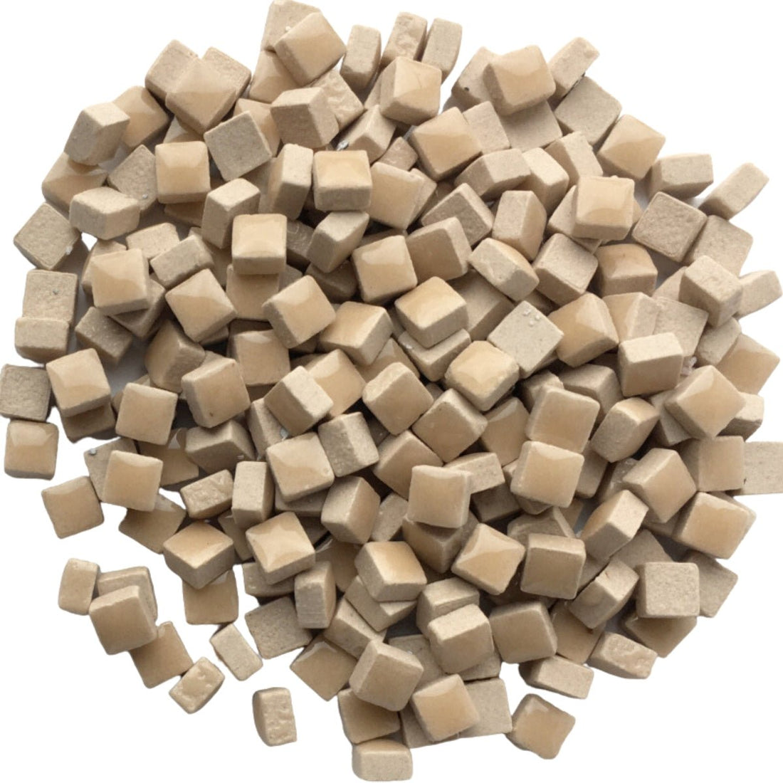 Verre Mosaique - glass mosaic -Glasmosaik-glasmozaïek-Micro Keramiek 5mm Lichtbruin - mosaicshop