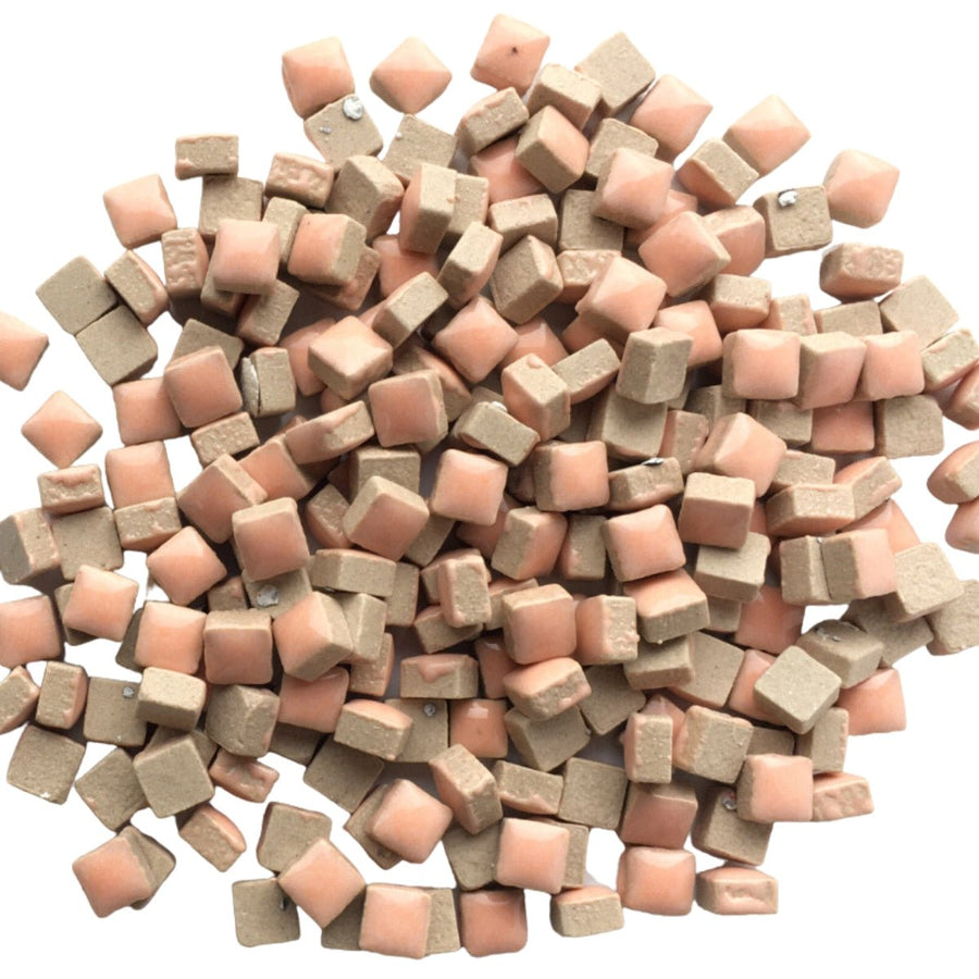 Verre Mosaique - glass mosaic -Glasmosaik-glasmozaïek-Micro Keramiek 5mm Roze - mosaicshop