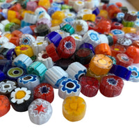 Verre Mosaique - glass mosaic -Glasmosaik-glasmozaïek-Millefiori Kleurmix 11/12 doorzichtig - mosaicshop