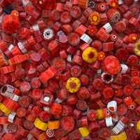 Verre Mosaique - glass mosaic -Glasmosaik-glasmozaïek-Millefiori Roodmix - mosaicshop