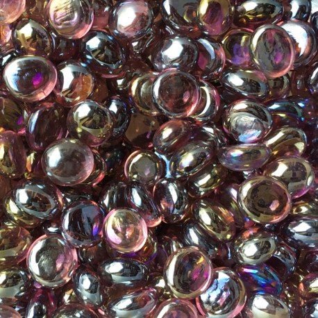 Mini Glass Nuggets 9-13mm  Plum Diamond
