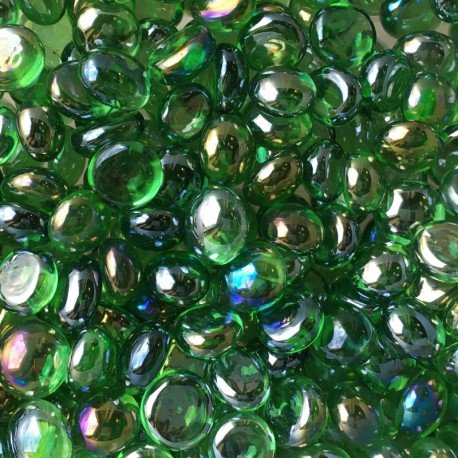 Mini Glass Nuggets 9-13mm  Green Diamond