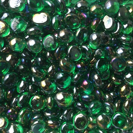 Mini Glass Nuggets 9-13mm  Emerald Diamond
