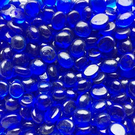 Mini Glass Nuggets 9-13mm  Blue Crystal