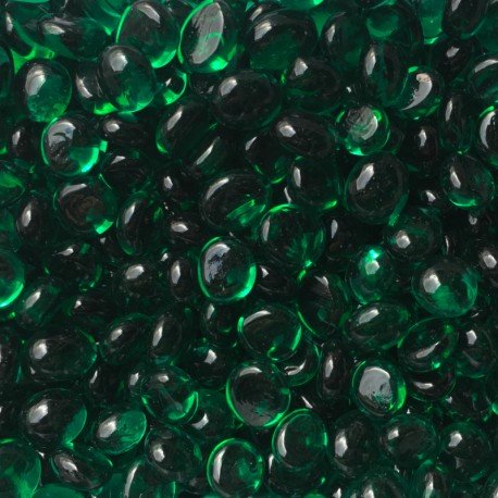 Mini Glass Nuggets 9-13mm  Emerald Crystal