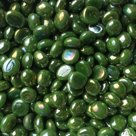 Mini Glass Nuggets 9-13mm  Opal Green