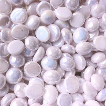 Verre Mosaique - glass mosaic -Glasmosaik-glasmozaïek-Mini Glasdruppels 9-13mm Opaalroze - mosaicshop