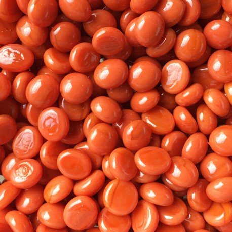 Verre Mosaique - glass mosaic -Glasmosaik-glasmozaïek-Mini Glasdruppels 9-13mm Oranje - mosaicshop