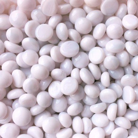 Verre Mosaique - glass mosaic -Glasmosaik-glasmozaïek-Mini Glasdruppels 9-13mm Roze - mosaicshop