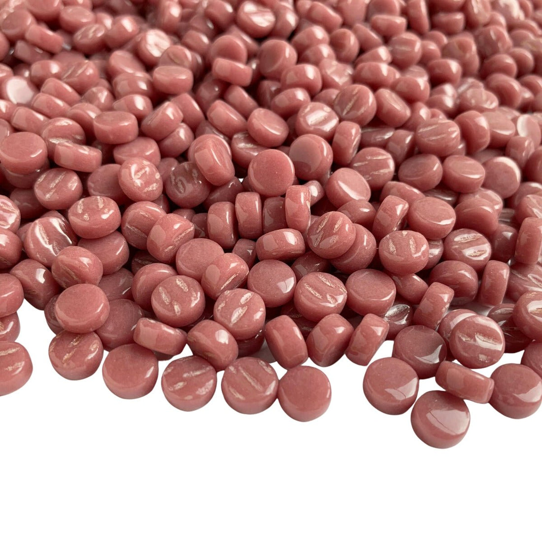 Verre Mosaique - glass mosaic -Glasmosaik-glasmozaïek-Mini Rondjes 8mm Framboos - mosaicshop