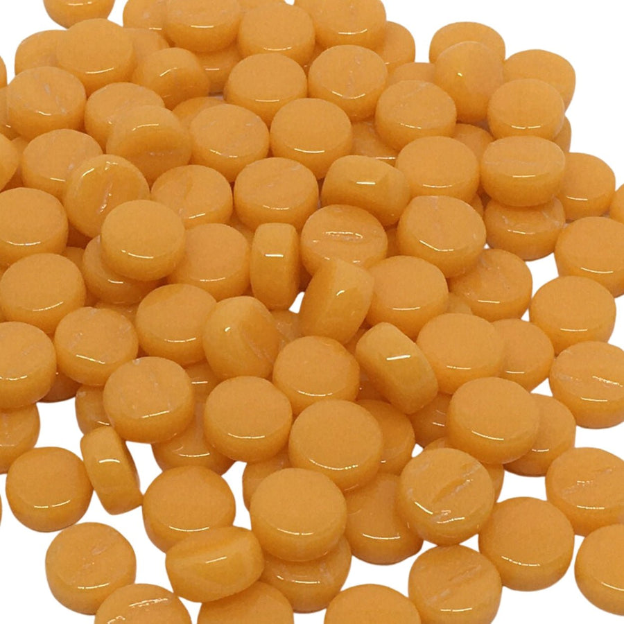 Verre Mosaique - glass mosaic -Glasmosaik-glasmozaïek-Mini Rondjes 8mm Oranje - mosaicshop