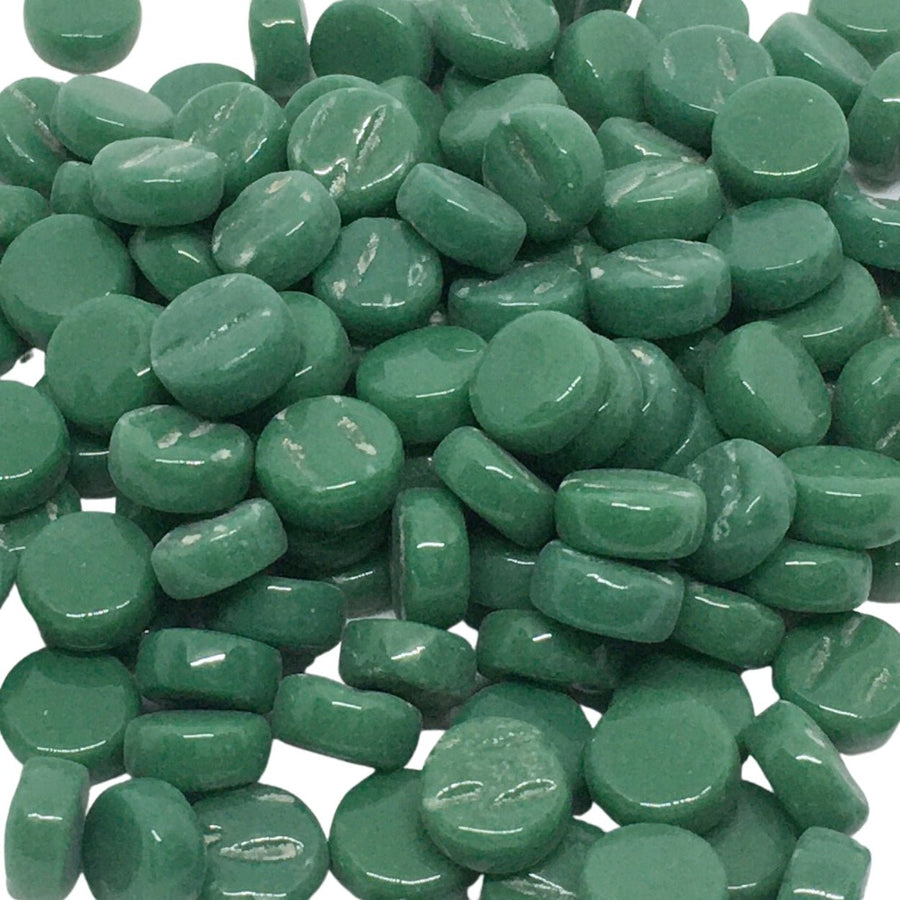 Verre Mosaique - glass mosaic -Glasmosaik-glasmozaïek-Mini Rondjes 8mm Spargroen - mosaicshop