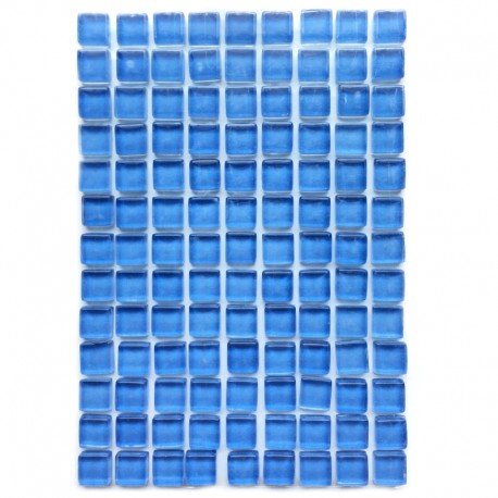 Verre Mosaique - glass mosaic -Glasmosaik-glasmozaïek-Murrini 10mm Poederblauw - mosaicshop
