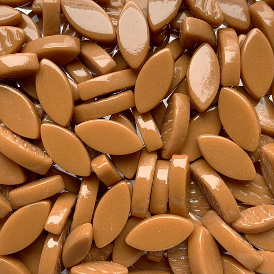 Mosaiksteinen Elipsenform Glas  Brauner Zucker