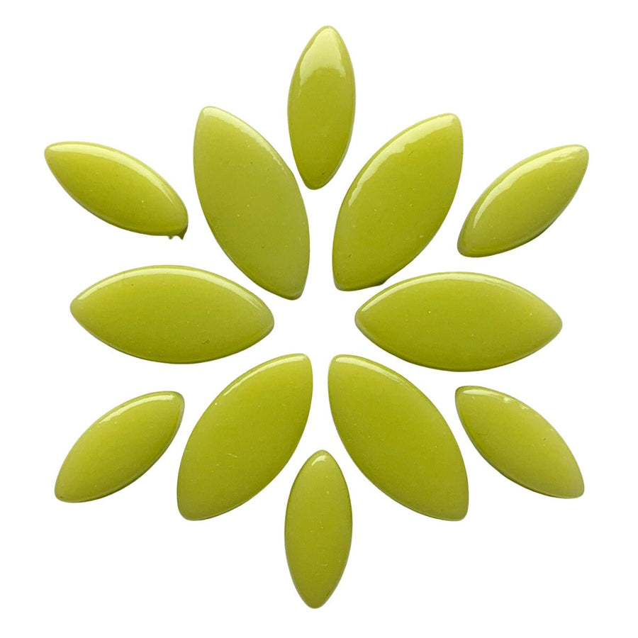 Verre Mosaique - glass mosaic -Glasmosaik-glasmozaïek-Ottoman Bloemblaadjes Groengeel - mosaicshop