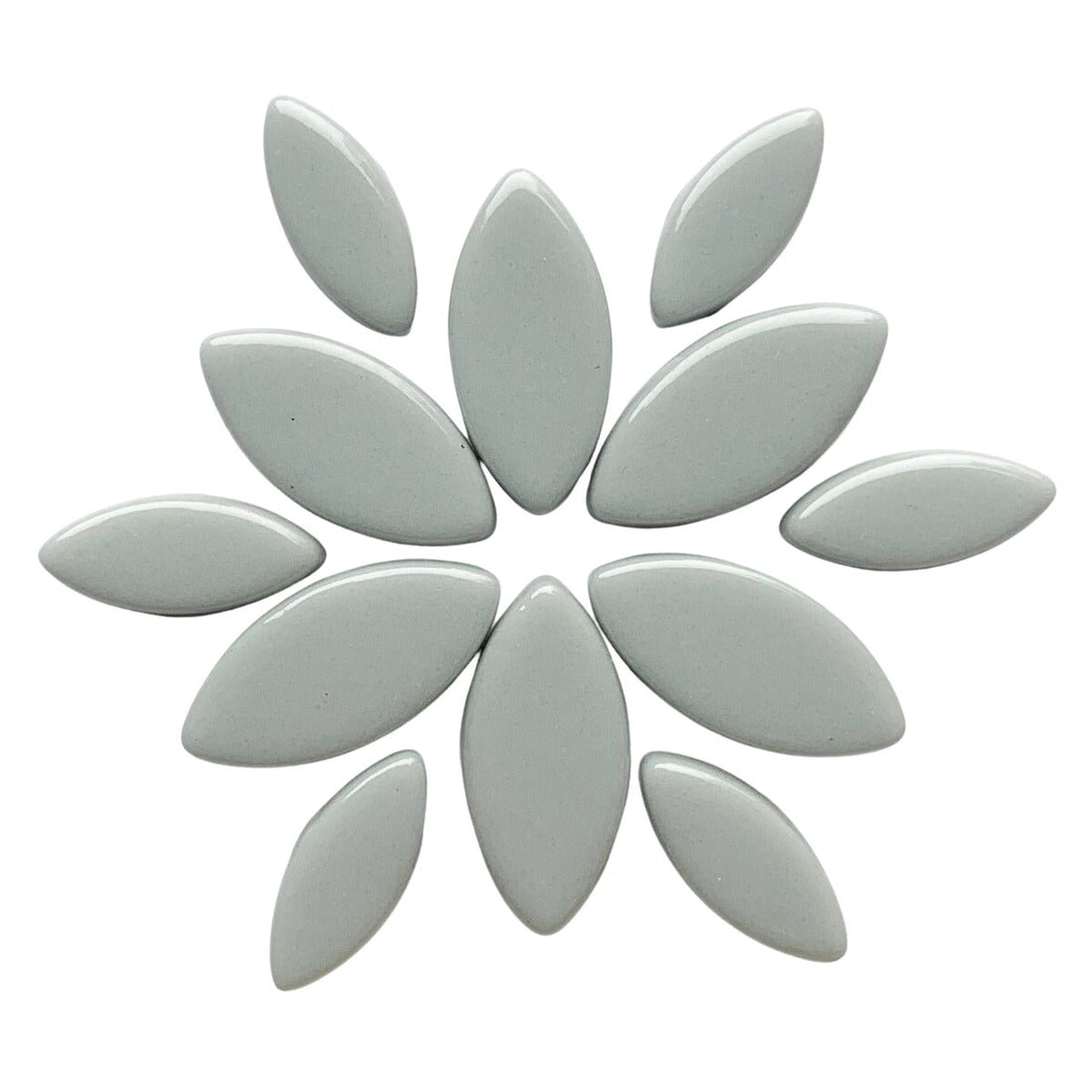 Verre Mosaique - glass mosaic -Glasmosaik-glasmozaïek-Ottoman Bloemblaadjes Lichtgrijs - mosaicshop