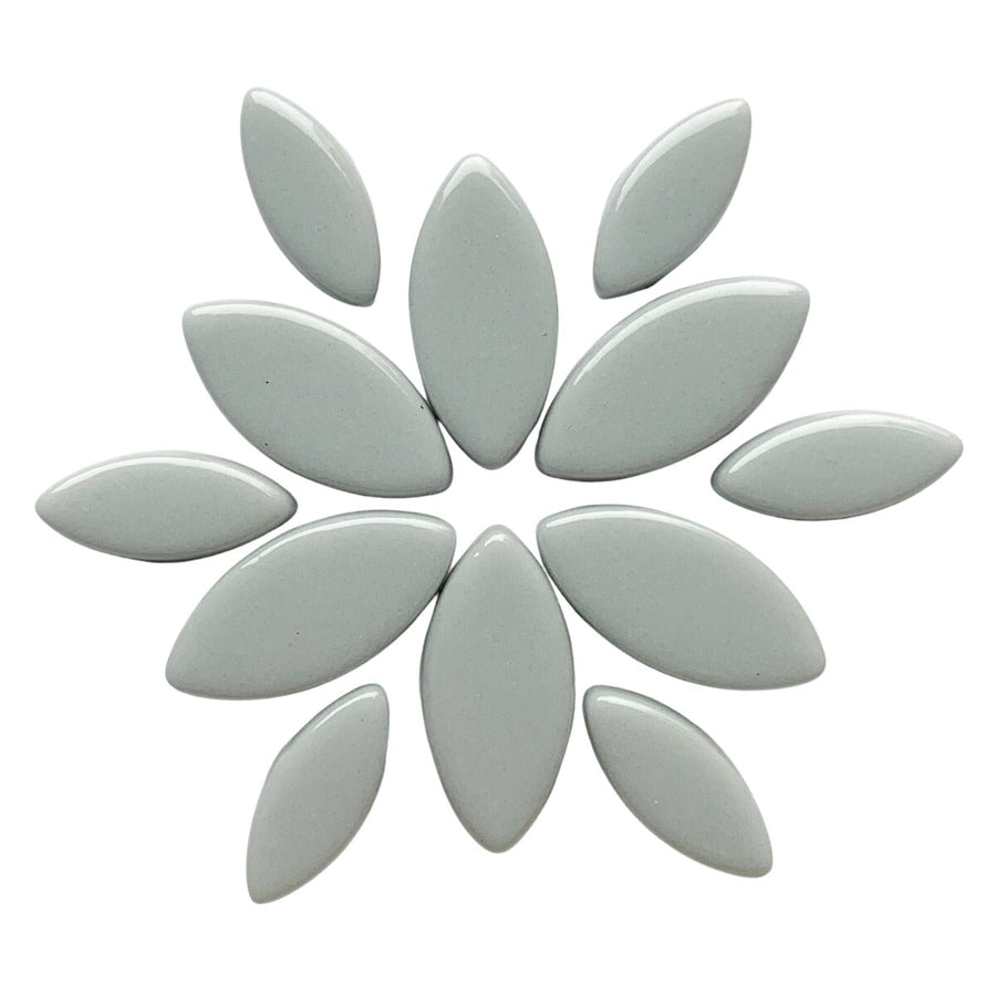 Verre Mosaique - glass mosaic -Glasmosaik-glasmozaïek-Ottoman Bloemblaadjes Lichtgrijs - mosaicshop