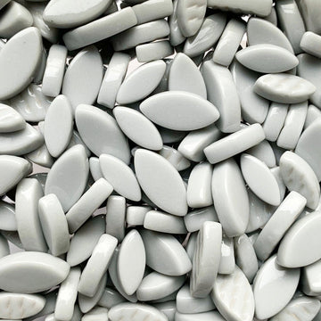 Verre Mosaique - glass mosaic -Glasmosaik-glasmozaïek-Ottoman Bloemblaadjes Lichtgrijs - mosaicshop