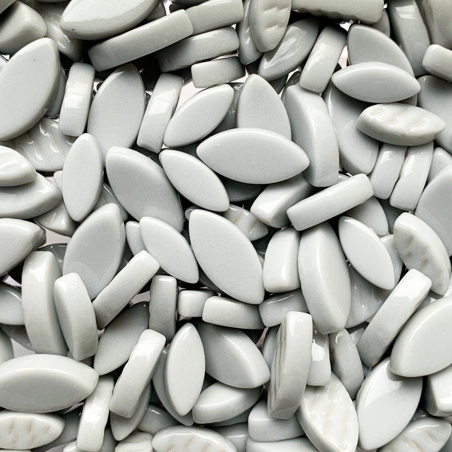 Verre Mosaique - glass mosaic -Glasmosaik-glasmozaïek-Ottoman Bloemblaadjes Lichtgrijs - mosaicshop