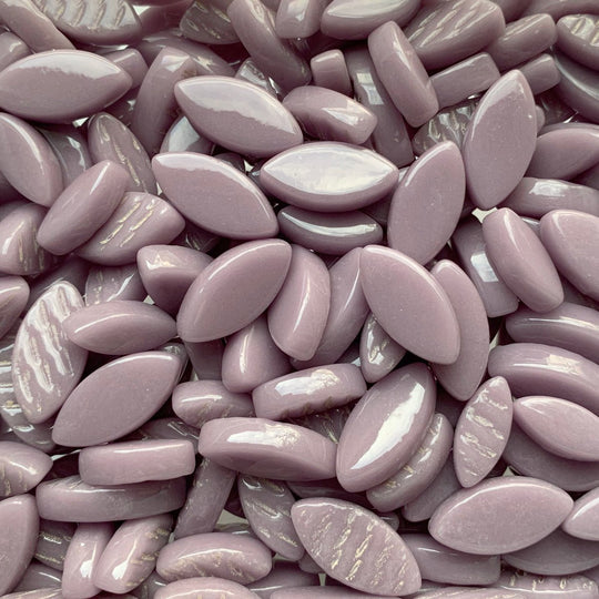 Mosaiksteinen Elipsenform Glas Flieder