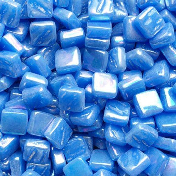 Verre Mosaique - glass mosaic -Glasmosaik-glasmozaïek-Ottoman Parelmoer 8mm Blauw - mosaicshop