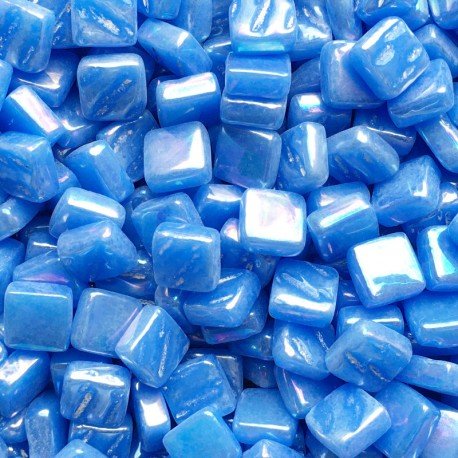 Verre Mosaique - glass mosaic -Glasmosaik-glasmozaïek-Ottoman Parelmoer 8mm Blauw - mosaicshop