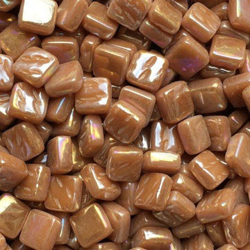 Verre Mosaique - glass mosaic -Glasmosaik-glasmozaïek-Ottoman Parelmoer 8mm Bruine Suiker - mosaicshop