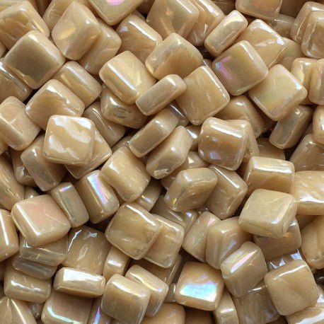 Verre Mosaique - glass mosaic -Glasmosaik-glasmozaïek-Ottoman Parelmoer 8mm Caramel - mosaicshop