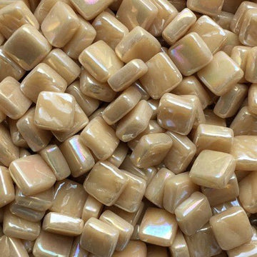 Verre Mosaique - glass mosaic -Glasmosaik-glasmozaïek-Ottoman Parelmoer 8mm Caramel - mosaicshop