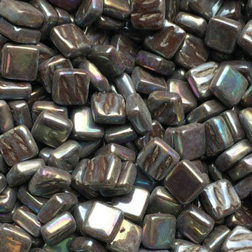 Verre Mosaique - glass mosaic -Glasmosaik-glasmozaïek-Ottoman Parelmoer 8mm Chocolade - mosaicshop