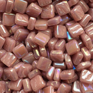 Verre Mosaique - glass mosaic -Glasmosaik-glasmozaïek-Ottoman Parelmoer 8mm Donkerroze - mosaicshop