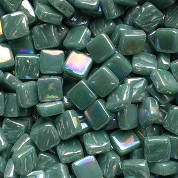 Verre Mosaique - glass mosaic -Glasmosaik-glasmozaïek-Ottoman Parelmoer 8mm Half Cyaan - mosaicshop