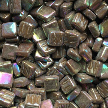 Verre Mosaique - glass mosaic -Glasmosaik-glasmozaïek-Ottoman Parelmoer 8mm Koffie - mosaicshop