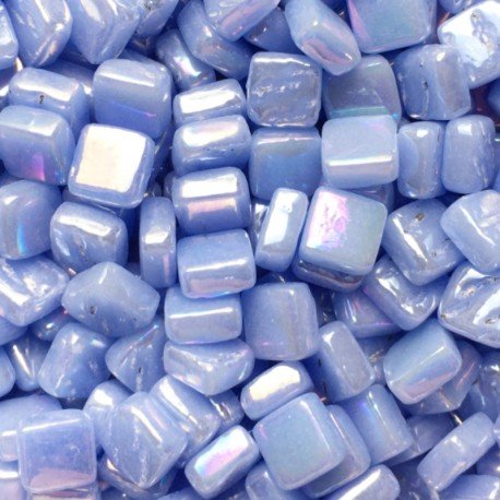 Verre Mosaique - glass mosaic -Glasmosaik-glasmozaïek-Ottoman Parelmoer 8mm Lichtblauw - mosaicshop